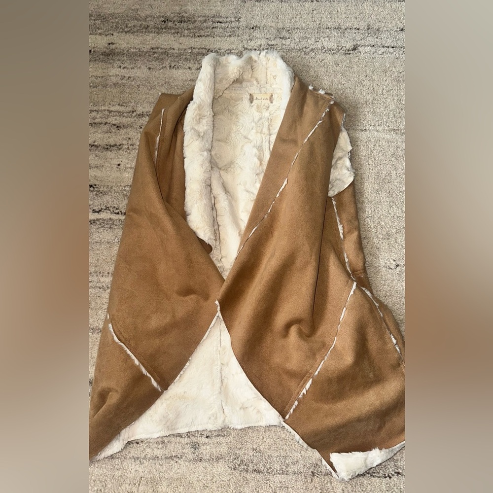 Altar'd State Tan and Cream Teddy Jacket